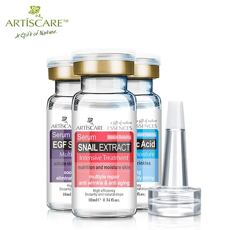 ARTISCARE Facial Serum Set – 8pcs Hyaluronic Acid, Vitamin C & Peptides