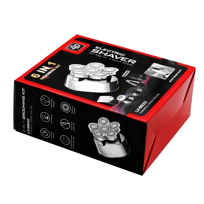 Men’s Multi-Grooming Kit – Electric Shaver & Beard Trimmer with Digital Display