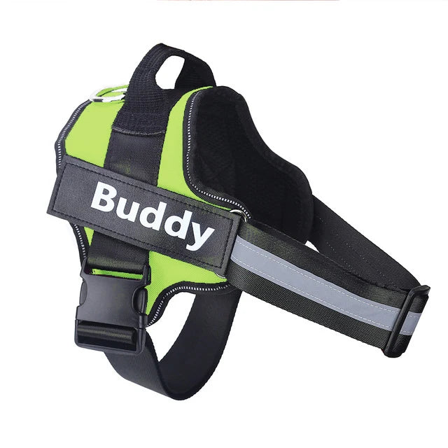 Custom No-Pull Reflective Dog Harness with Personalized Patch