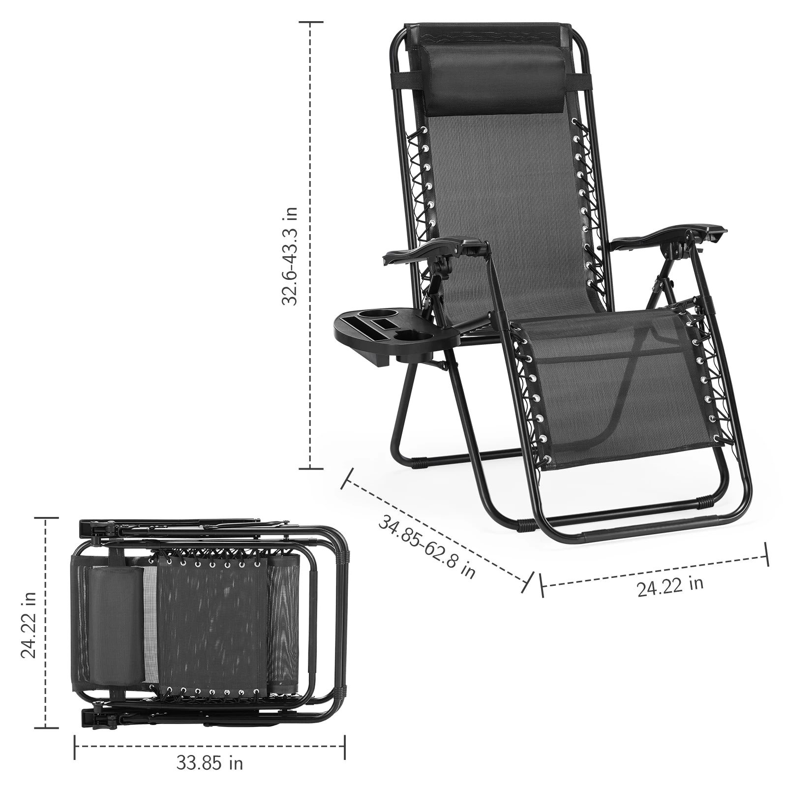 JHK Zero Gravity Recliner Set of 2
