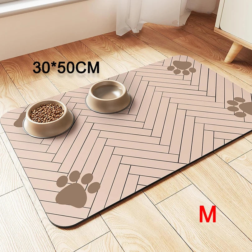 Waterproof Pet Food Mat for Dogs and Cats with Non-Slip Backing