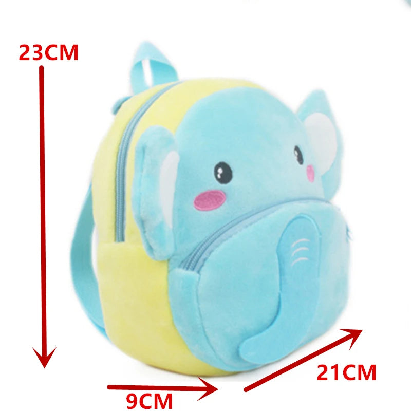 3D Cartoon Plush Kids School Backpack