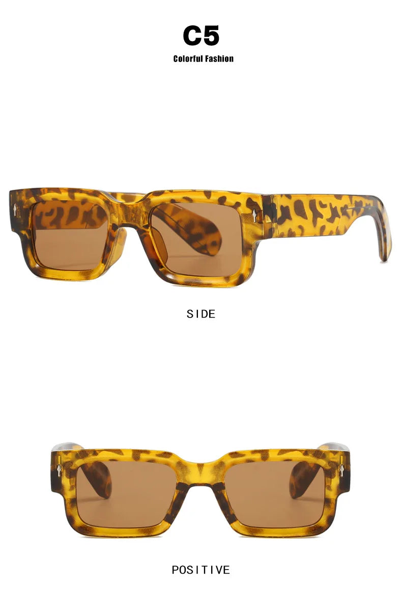 LNFCXI Retro Men Square Sunglasses