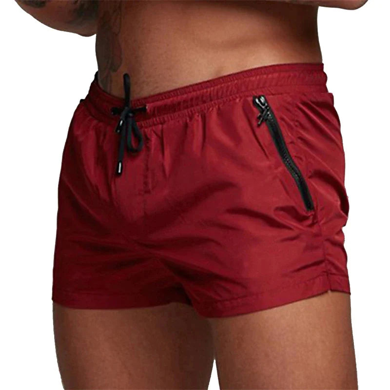 Men’s Quick Dry Swim Trunks with Zipper Pockets and Mesh Liner