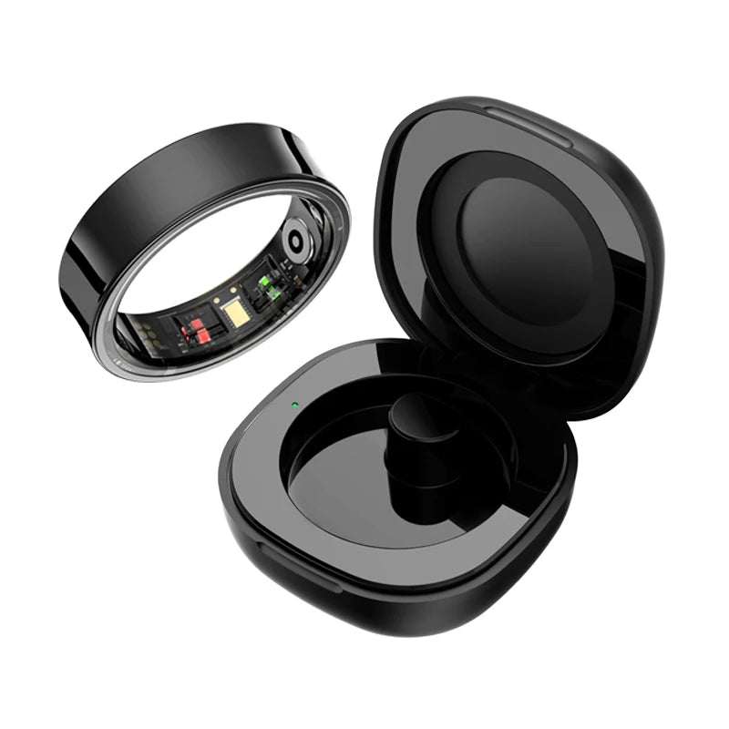 R09 Smart Health Ring with Charging Case – Unisex Fitness Tracker