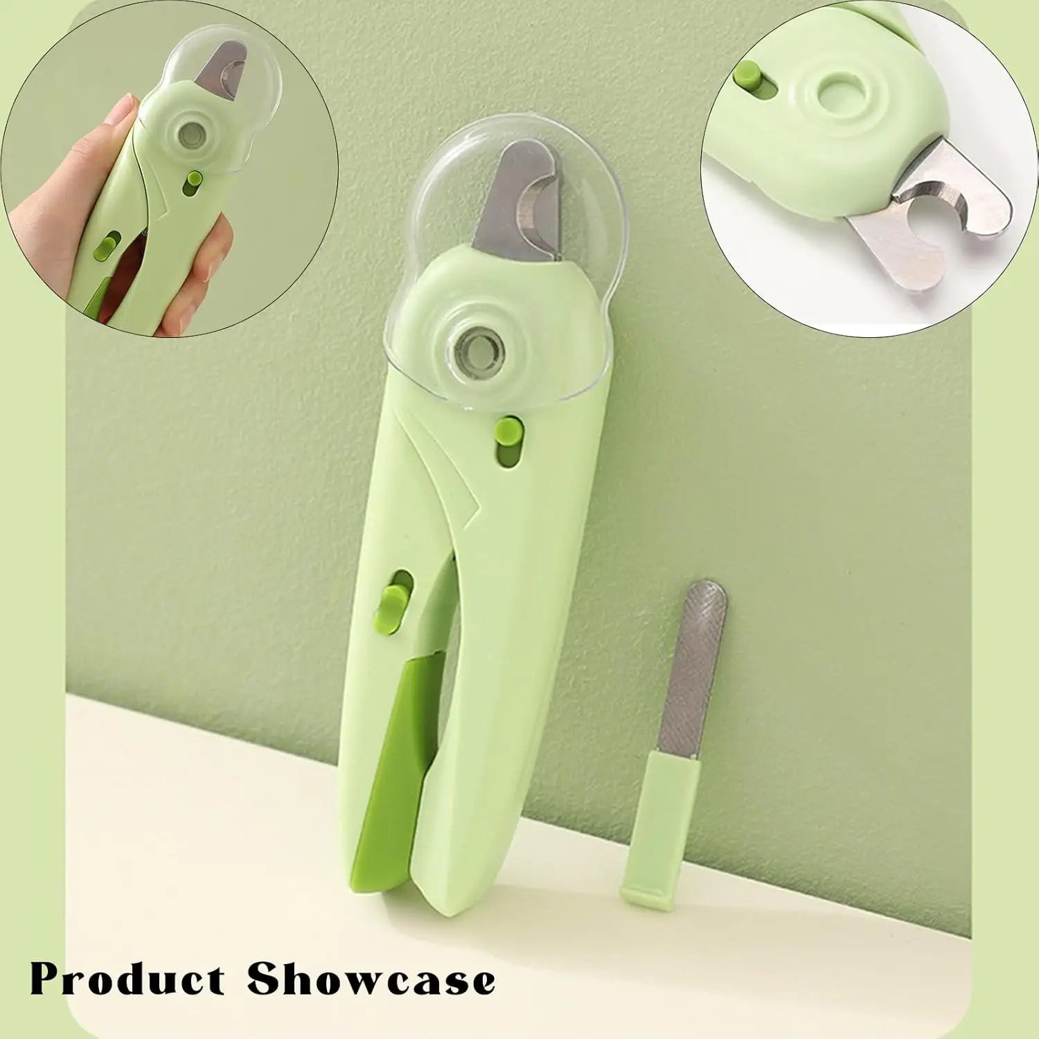 Pet Nail Clipper with LED Light for Dogs and Cats, Anti-Splash Design