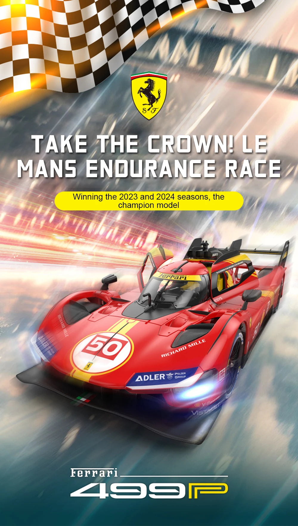 1/14 Ferrari 499P #50 2024 Champion RC Car
