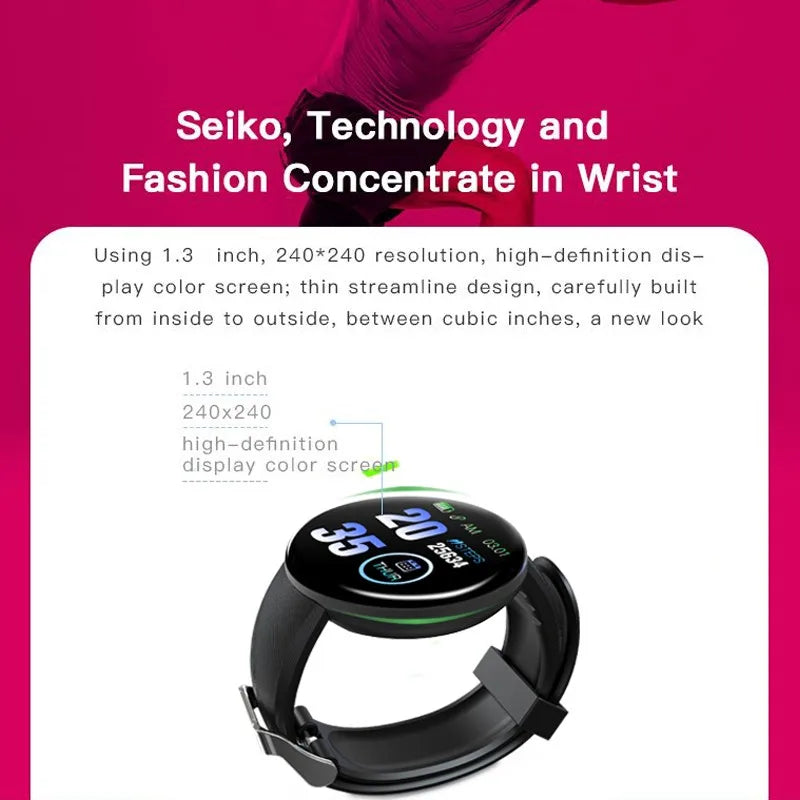 D18 Smart Watch Fitness Tracker