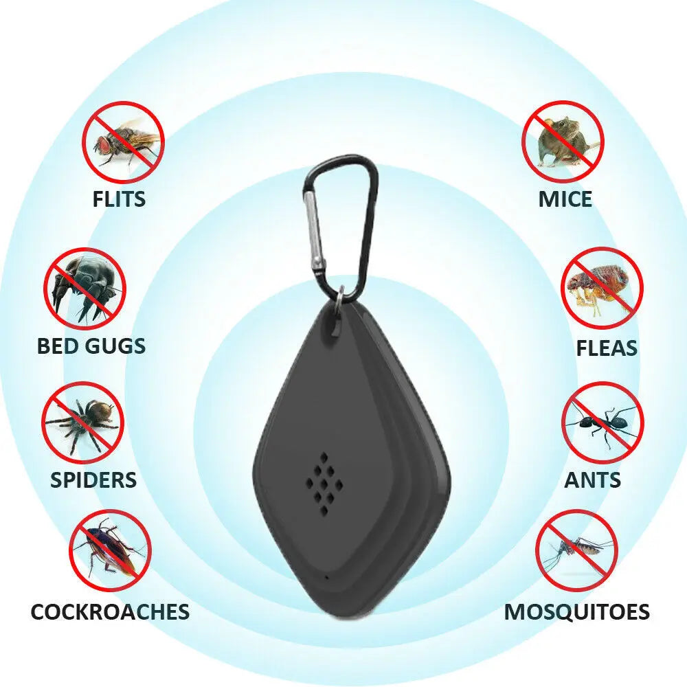 Ultrasonic Mini Mosquito Repellent – USB Rechargeable Pet Collar Bug Repeller