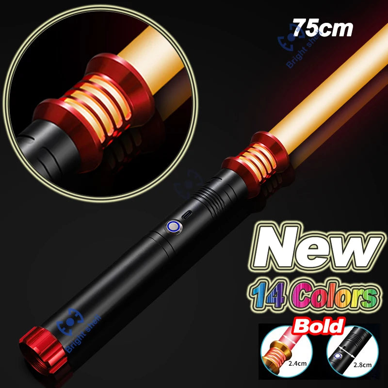 RGB Metal Lightsaber Laser Sword – 15 Color Change with Sound Effects