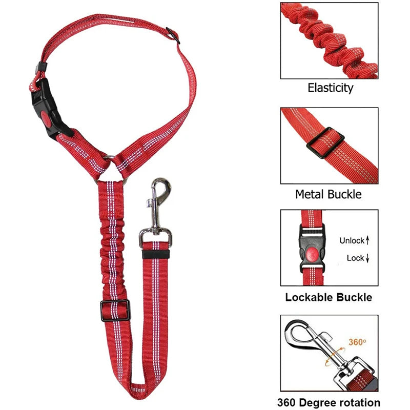 2-in-1 Dog Harness & Leash with Car Seat Belt