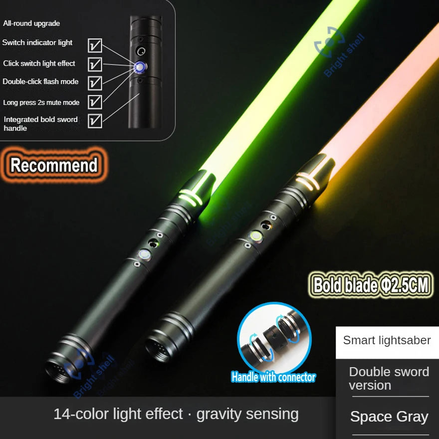 RGB Metal Lightsaber Laser Sword – 15 Color Change with Sound Effects