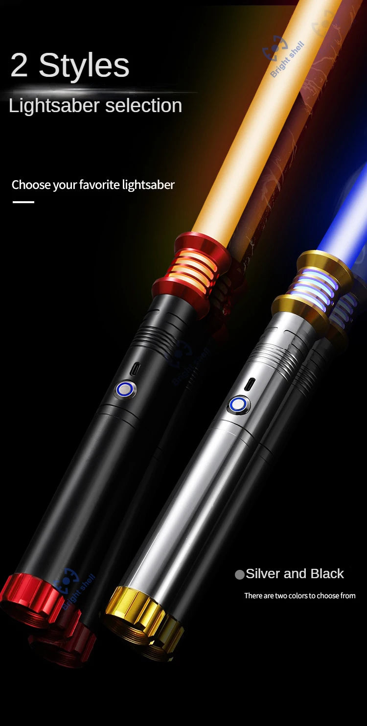 RGB Metal Lightsaber Laser Sword – 15 Color Change with Sound Effects