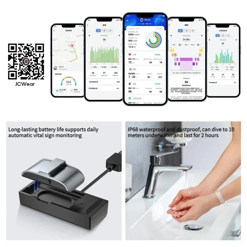 2208A Smart Fitness Bracelet – Heart Rate, BP & Activity Tracker