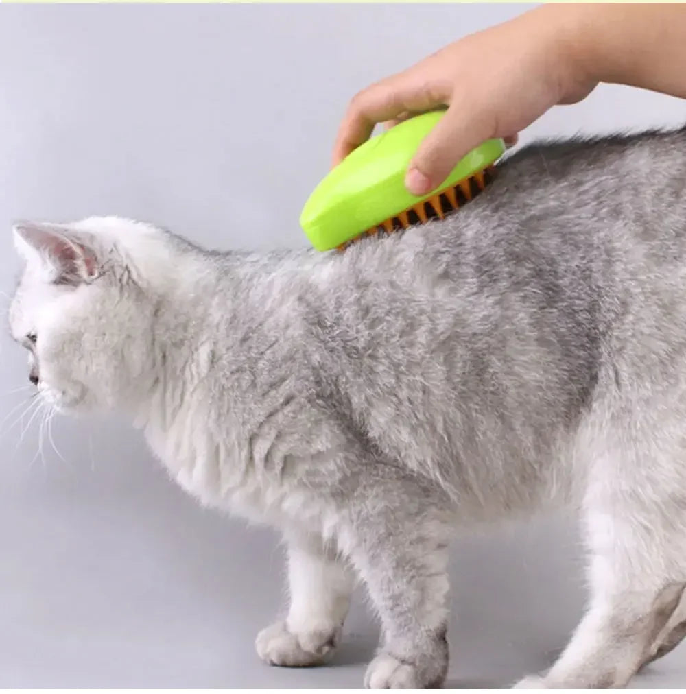 3-in-1 Electric Pet Grooming Brush | Massage, De-Shed & Steam Spray