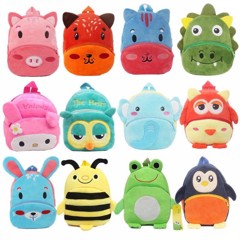 3D Cartoon Plush Kids School Backpack