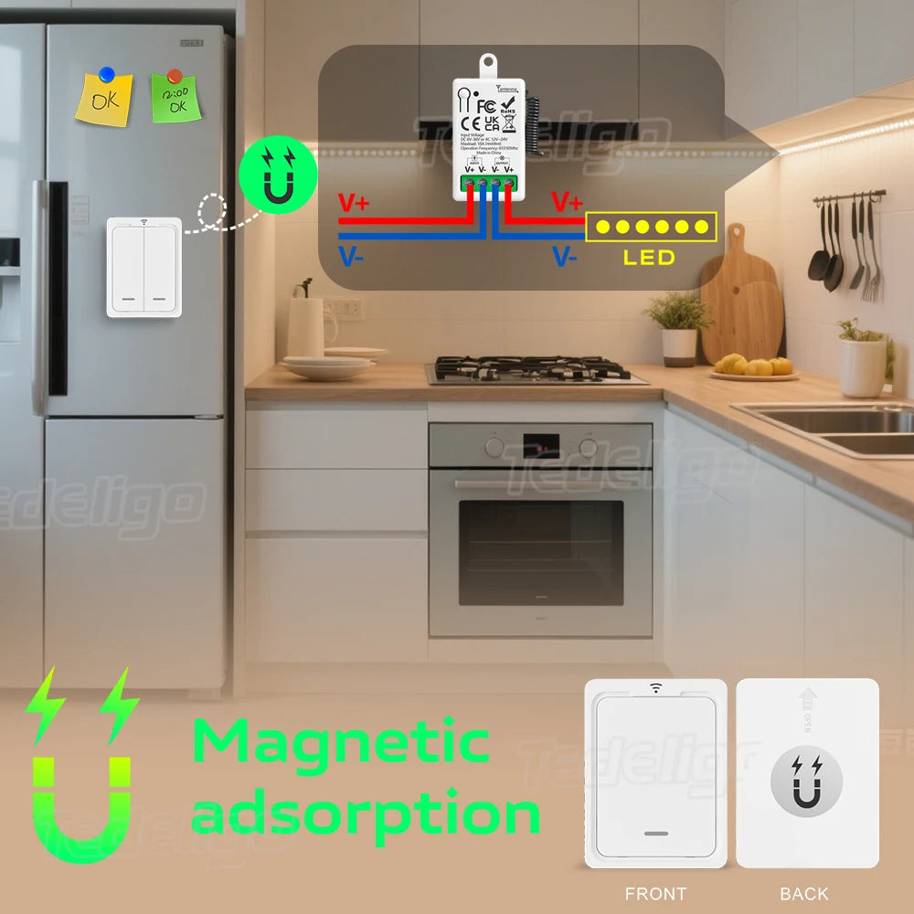 433MHz RF Wireless Remote Relay Switch Module (6–36V, 1CH)