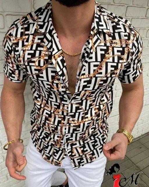 Hawaiian Men's Printed Short-Sleeve Shirt