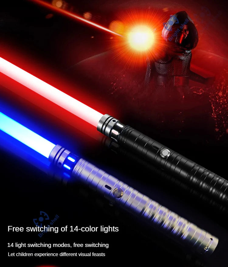 RGB Metal Lightsaber Laser Sword – 15 Color Change with Sound Effects
