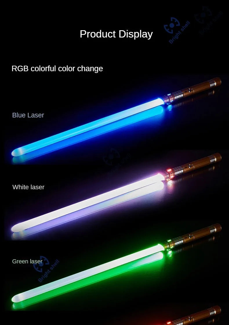 RGB Metal Lightsaber Laser Sword – 15 Color Change with Sound Effects
