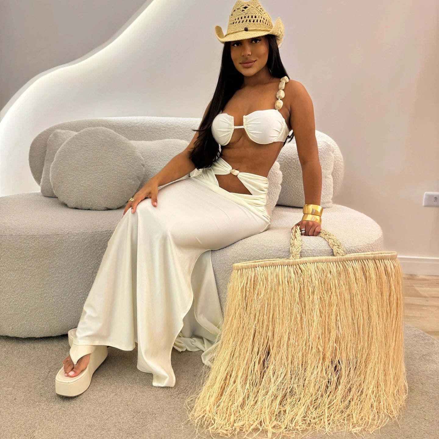 Luxury Star Bikini Set with Cover-Up – Sexy Brazilian-Inspired Swimwear