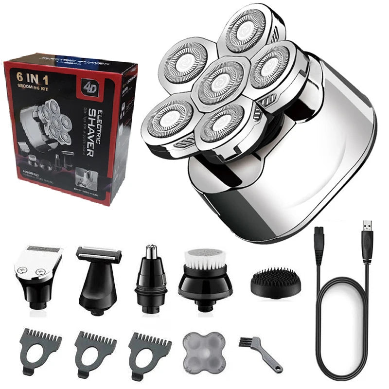 Men’s Multi-Grooming Kit – Electric Shaver & Beard Trimmer with Digital Display