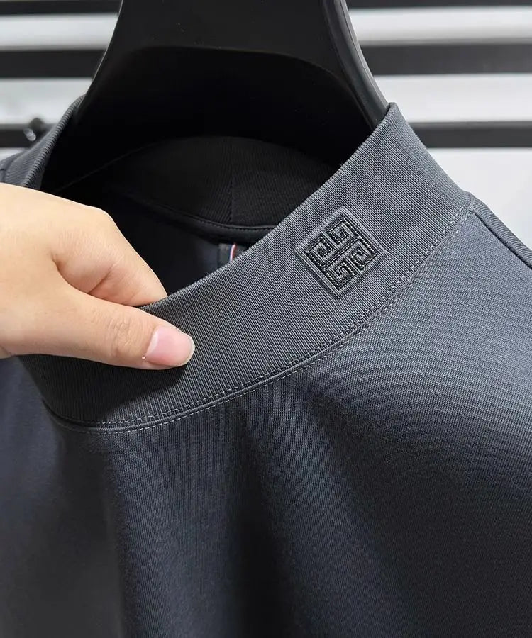 Luxury Men's Embroidered Long Sleeve T-Shirt