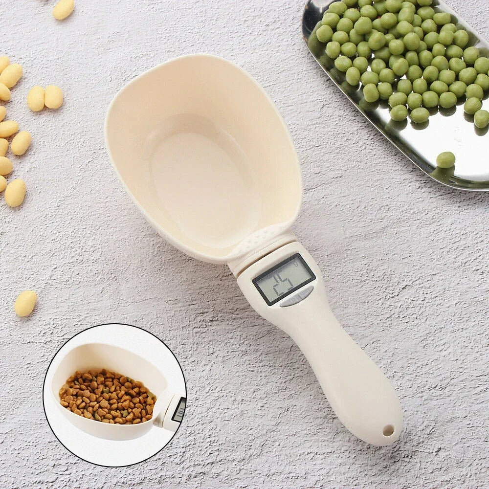 Digital Pet Food Measuring Scoop with LED Display for Dogs and Cats