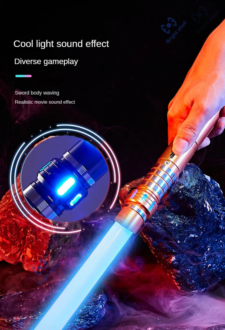 RGB Metal Lightsaber Laser Sword – 15 Color Change with Sound Effects