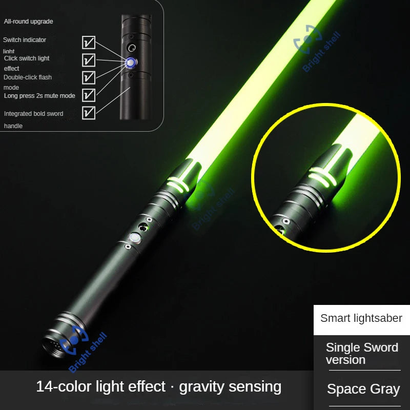 RGB Metal Lightsaber Laser Sword – 15 Color Change with Sound Effects