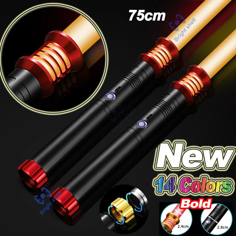 RGB Metal Lightsaber Laser Sword – 15 Color Change with Sound Effects