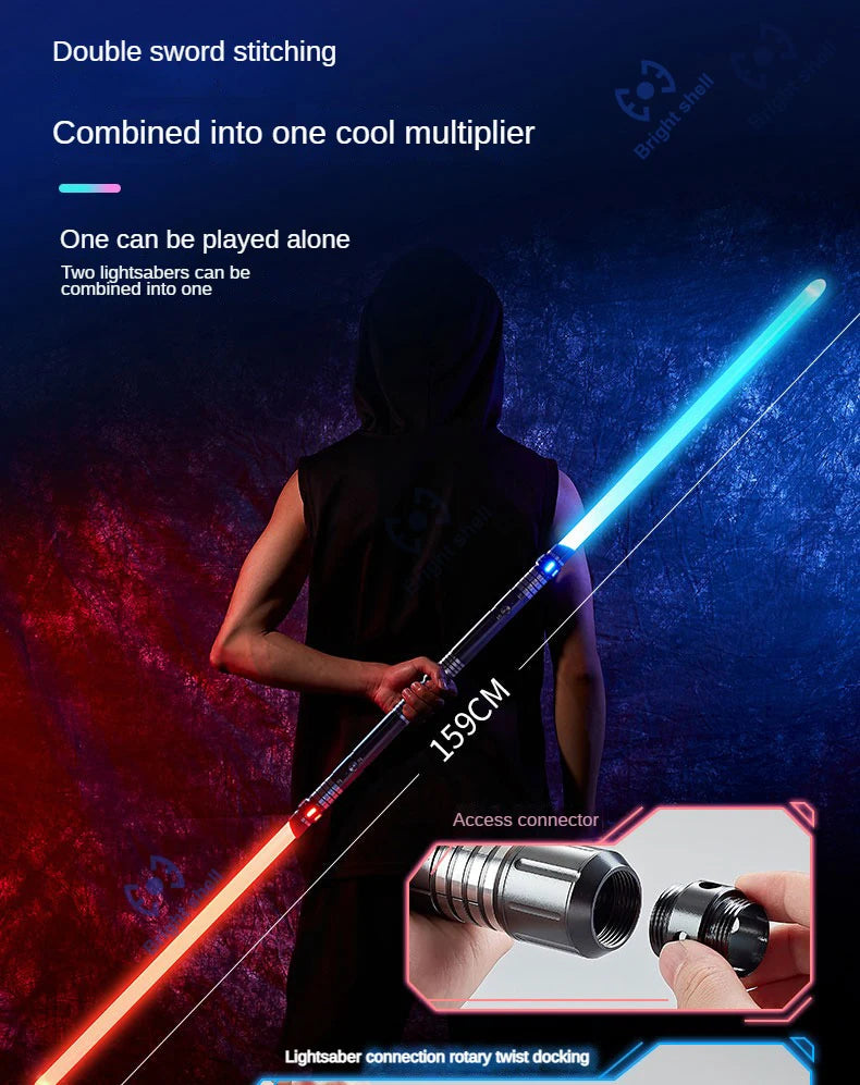 RGB Metal Lightsaber Laser Sword – 15 Color Change with Sound Effects