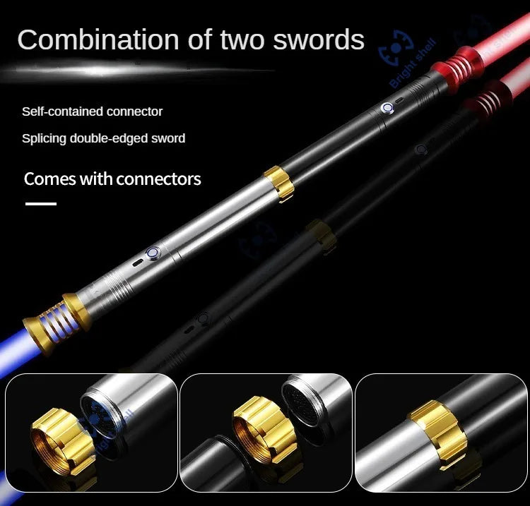RGB Metal Lightsaber Laser Sword – 15 Color Change with Sound Effects