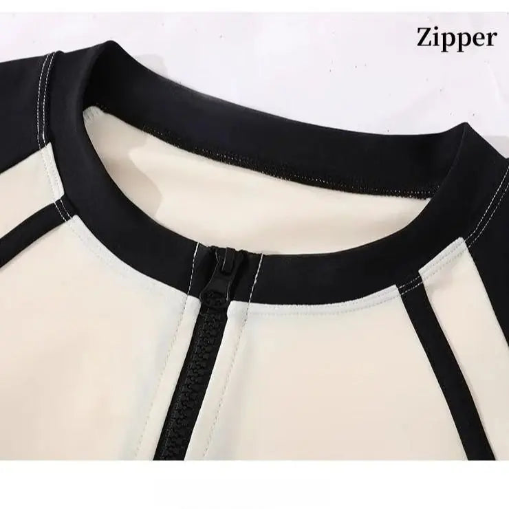 4 Piece Modest Long Sleeve Maternity Swimwear Set with Sun Protection