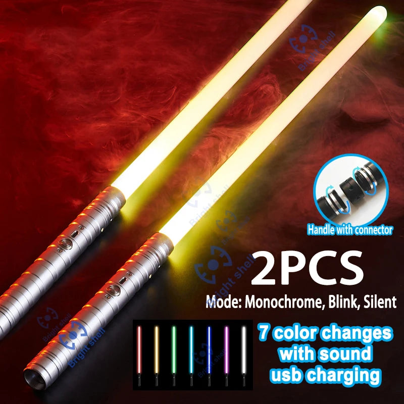 RGB Metal Lightsaber Laser Sword – 15 Color Change with Sound Effects