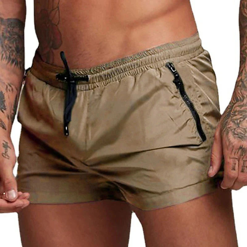 Men’s Quick Dry Swim Trunks with Zipper Pockets and Mesh Liner
