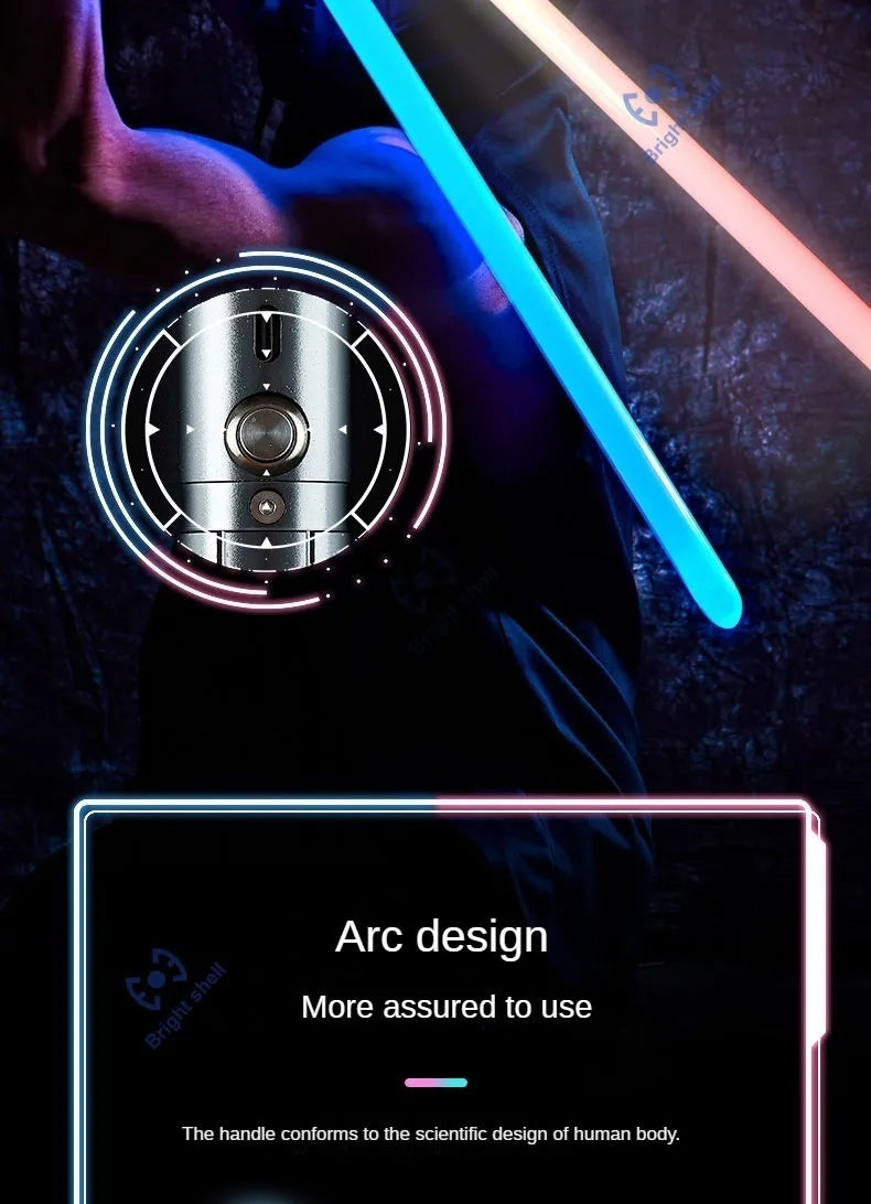 RGB Metal Lightsaber Laser Sword – 15 Color Change with Sound Effects