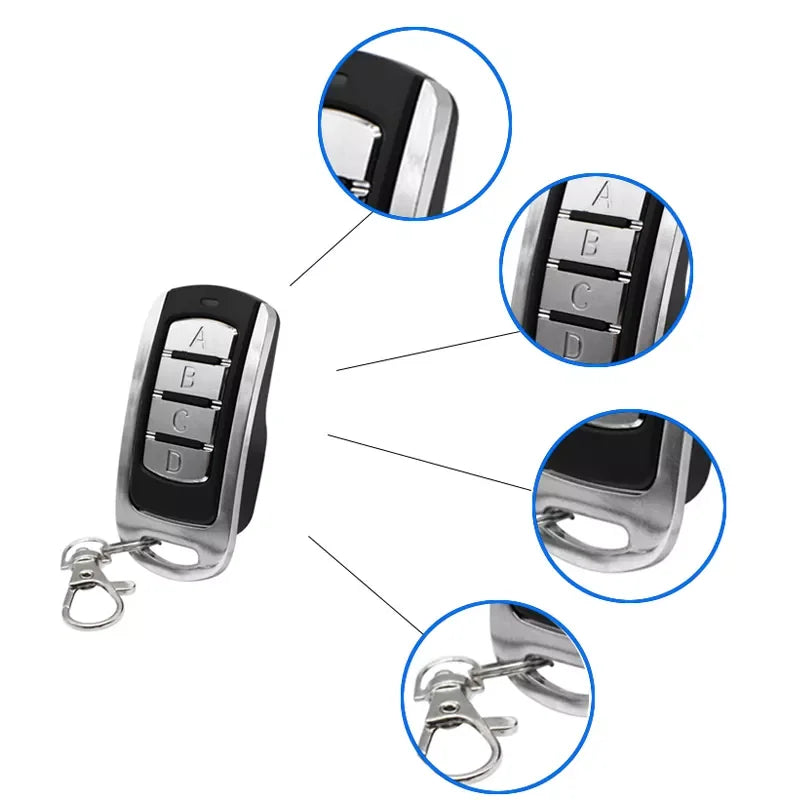 Universal Garage Remote – 4-in-1 Multi-Frequency Gate Key Fob (280–868MHz)