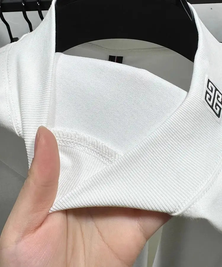 Luxury Men's Embroidered Long Sleeve T-Shirt