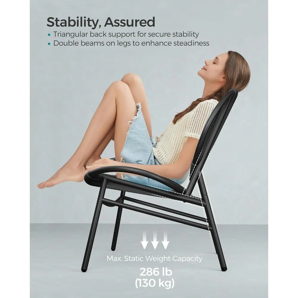 Acapulco Chairs, Side Table, Outdoor Garden Bistro Set