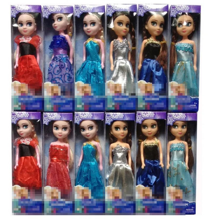 16CM Disney Frozen Princess Dolls - Elsa & Anna