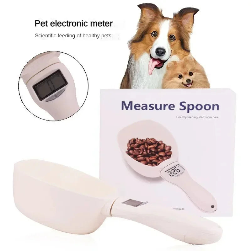 Digital Pet Food Measuring Scoop with LED Display for Dogs and Cats