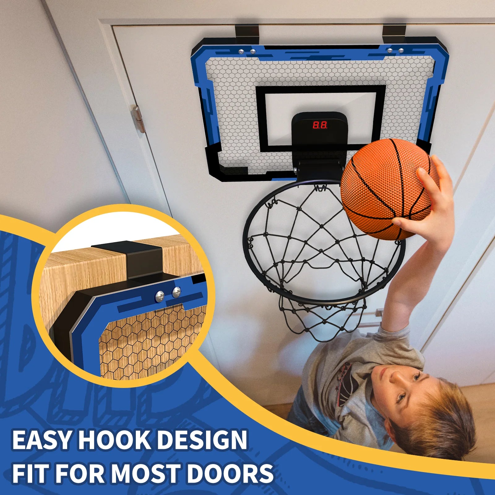 Foldable Kids Basketball Hoop Set – Indoor & Outdoor Fun