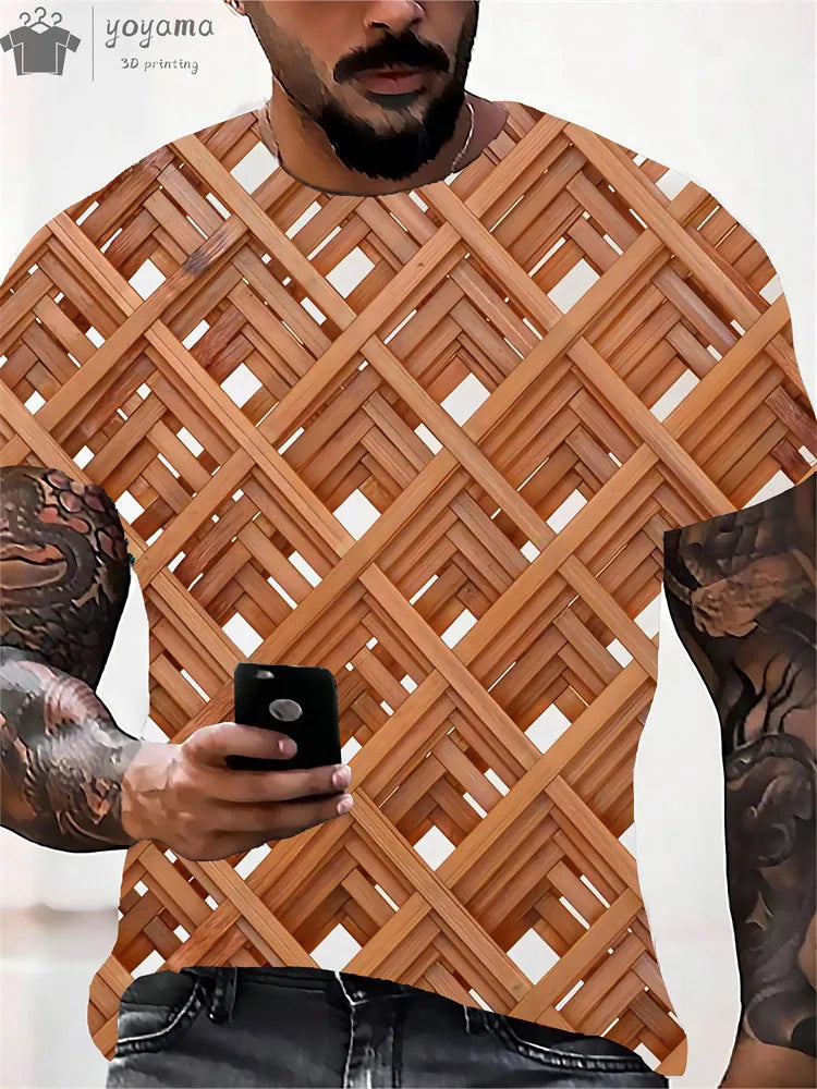 Men's 3D Printed Gradient Streetwear T-Shirt
