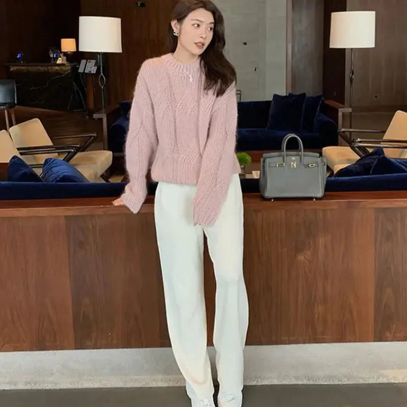 Lucyever Women's Lazy Style Knit Sweater