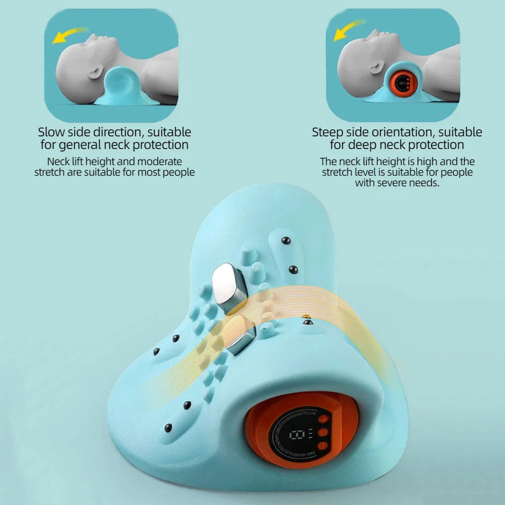 Electric Neck Massager with Infrared Heating & Airbag Traction