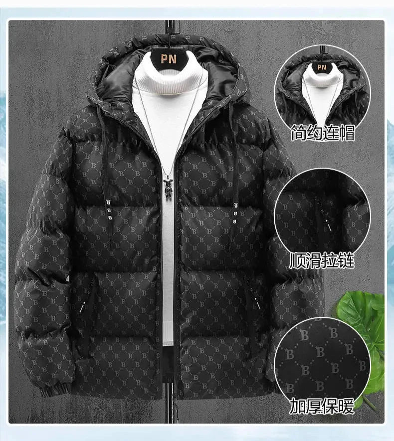 Men's Hooded Cotton-Padded Winter Jacket