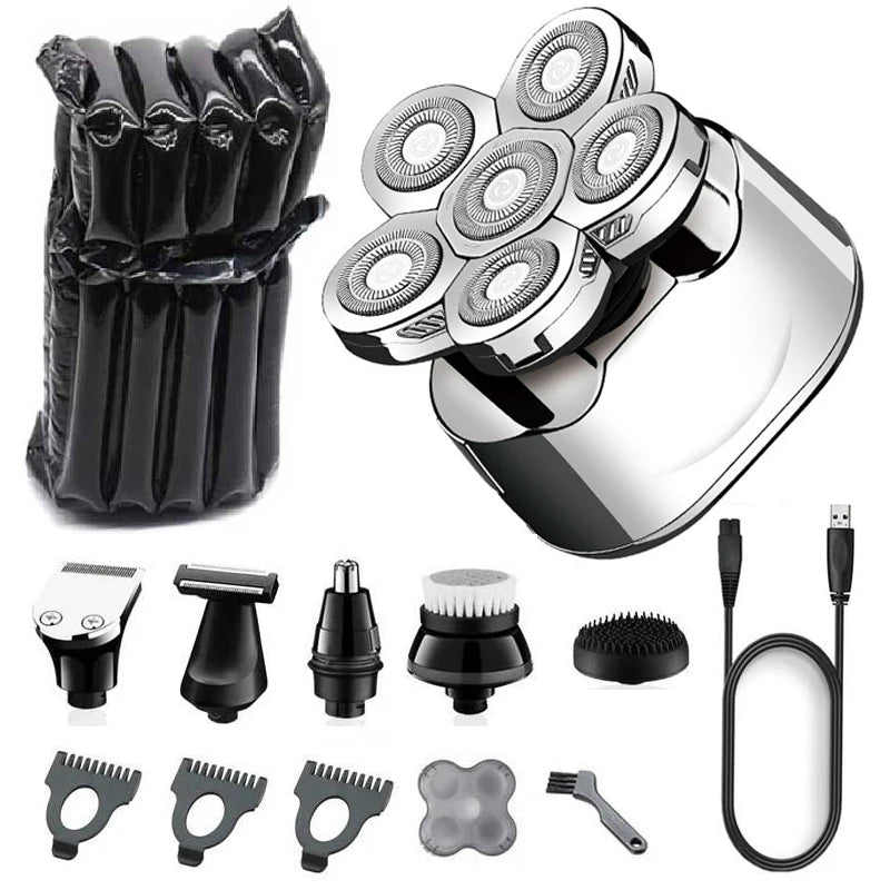 Men’s Multi-Grooming Kit – Electric Shaver & Beard Trimmer with Digital Display