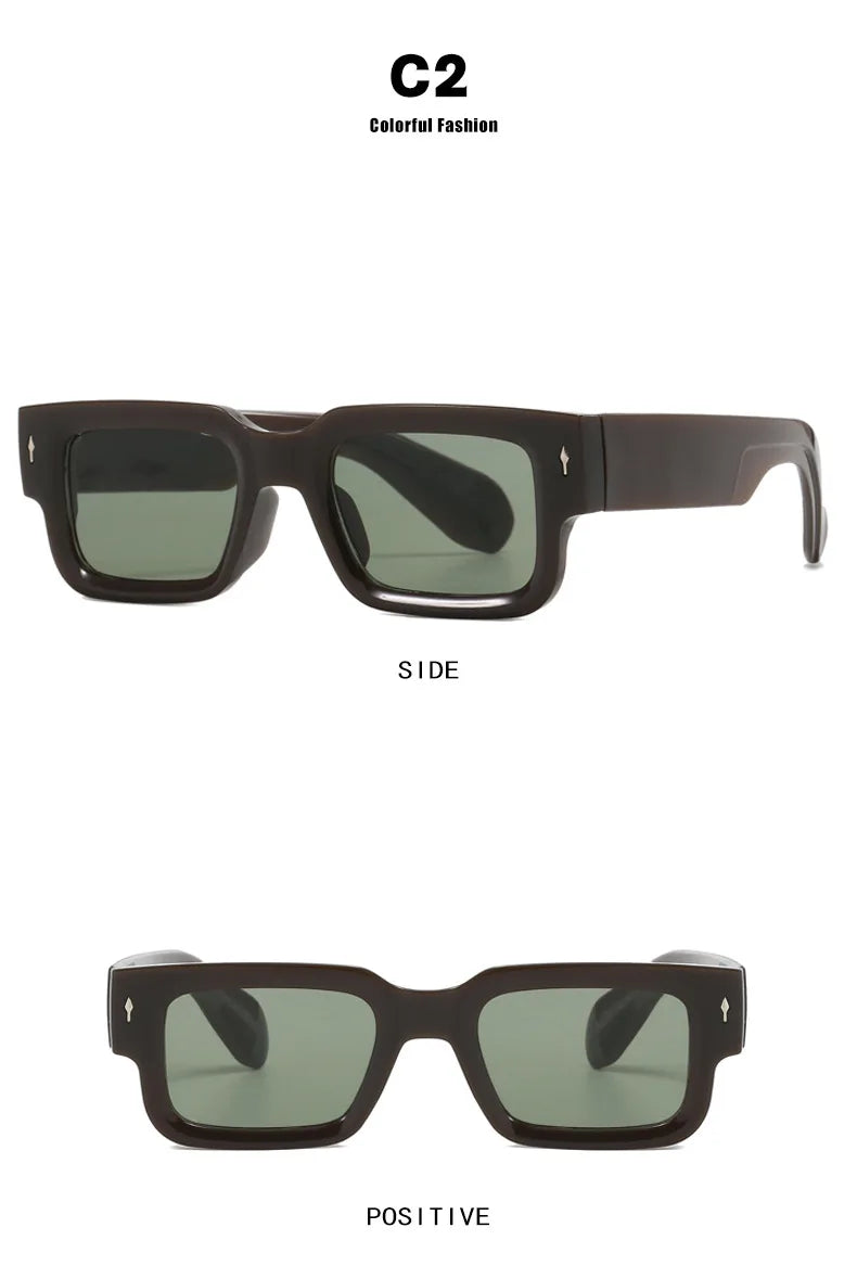 LNFCXI Retro Men Square Sunglasses