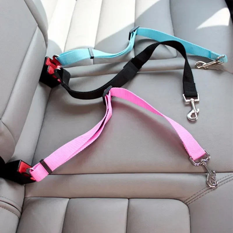 Adjustable Pet Car Seat Belt for Dogs and Cats – Safety Harness Clip